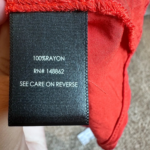 Torrid Red Orange 1/4 Button 3x long Sleeve Pocket Blouse - Picture 7 of 8